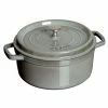 Staub 5.5 Qt. Round Cocotte/Dutch Oven | Graphite Grey