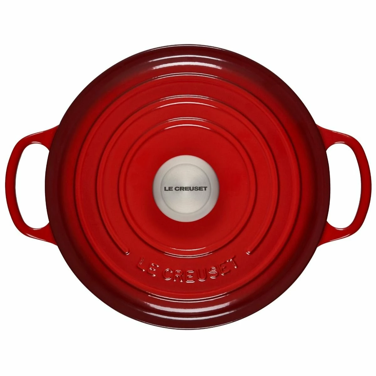 Le Creuset 4.5 Qt. Round Signature Dutch Oven With Stainless Steel Knob | Cerise/Cherry Red - Image 3