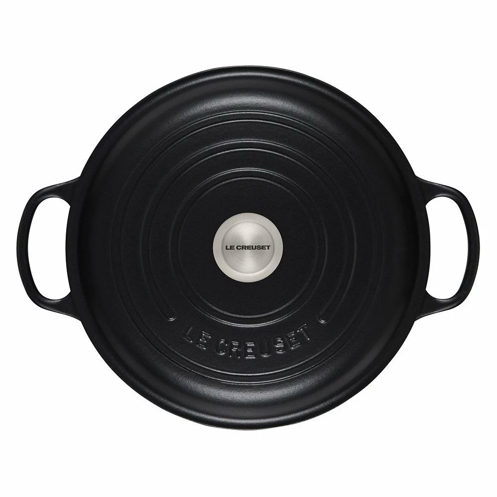 Le Creuset 3.5 Qt. Signature Enameled Cast Iron Braiser With Stainless Steel Knob | Licorice - Image 3