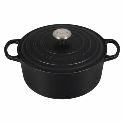 Le Creuset 5.5 Qt. Round Signature Dutch Oven With Stainless Steel Knob | Licorice