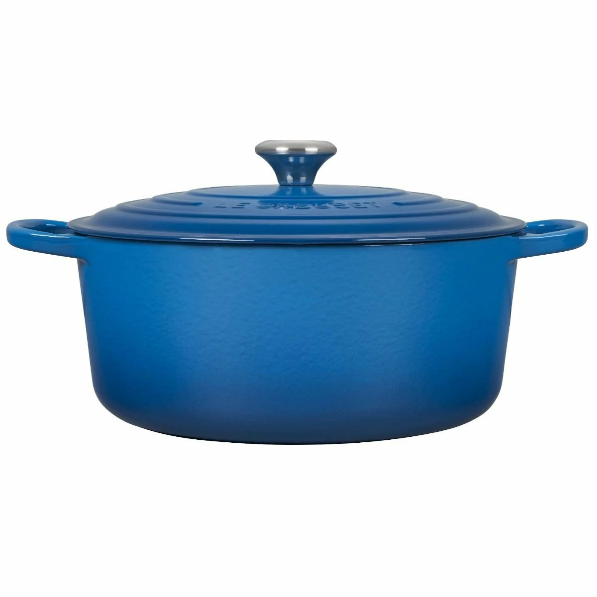Le Creuset 9 Qt. Round Signature Dutch Oven With Stainless Steel Knob | Marseille Blue - Image 2
