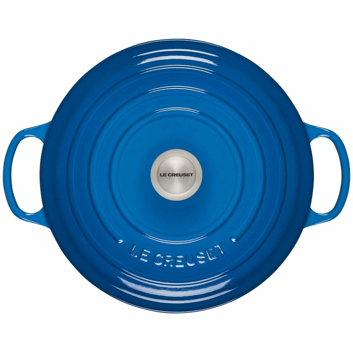Le Creuset 9 Qt. Round Signature Dutch Oven With Stainless Steel Knob | Marseille Blue - Image 3