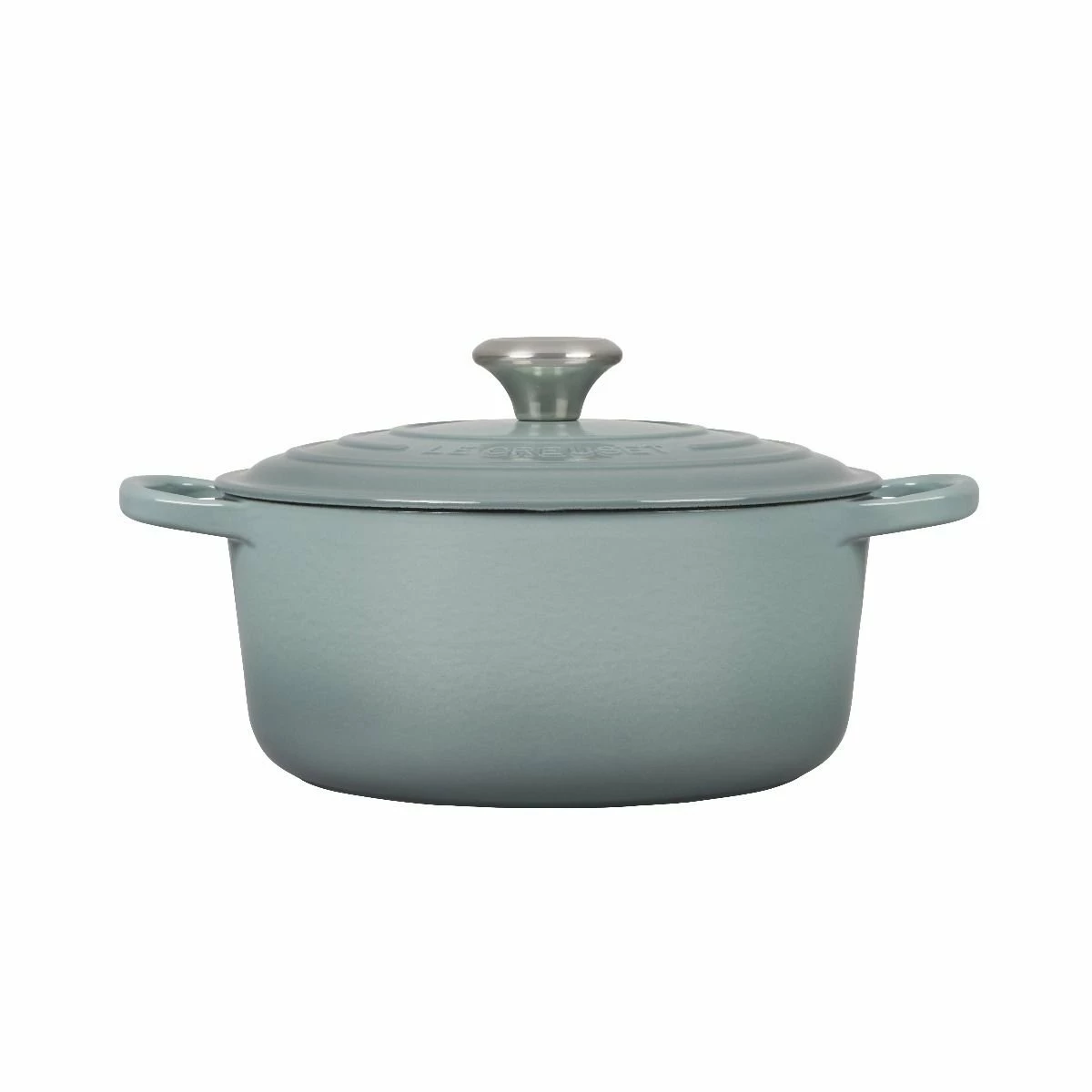 Le Creuset 4.5 Qt. Round Signature Dutch Oven With Stainless Steel Knob | Sea Salt - Image 2