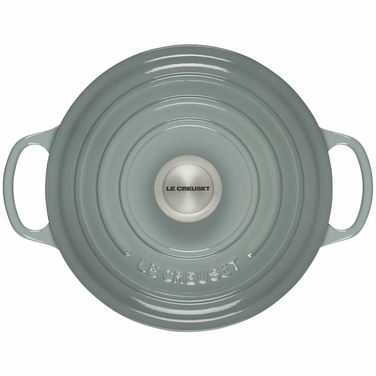 Le Creuset 4.5 Qt. Round Signature Dutch Oven With Stainless Steel Knob | Sea Salt - Image 3