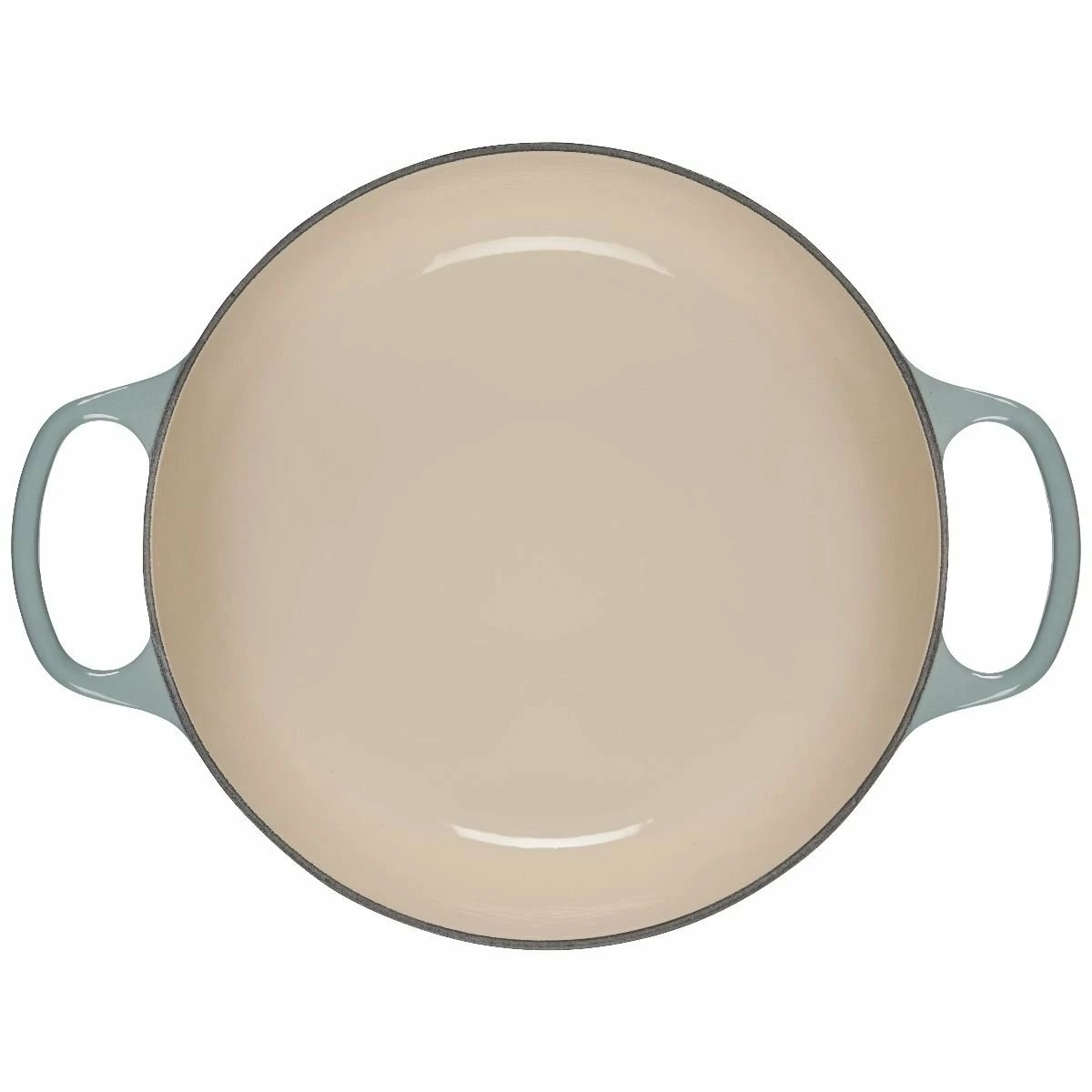 Le Creuset 5.5 Qt. Round Signature Dutch Oven With Stainless Steel Knob | Sea Salt - Image 4