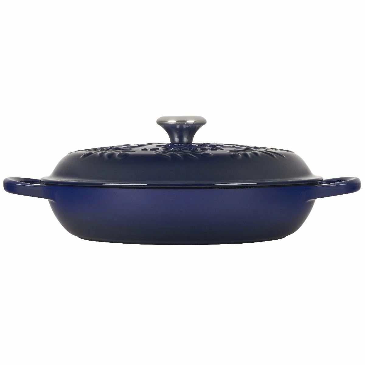 Le Creuset Olive Branch Collection 3.5 Qt. Signature Braiser | Indigo Blue - Image 2
