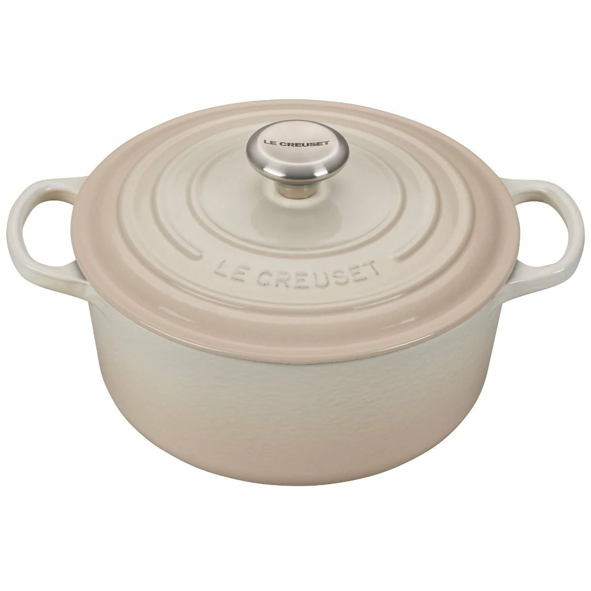 Le Creuset 4.5 Qt. Round Signature Dutch Oven With Stainless Steel Knob | Meringue White