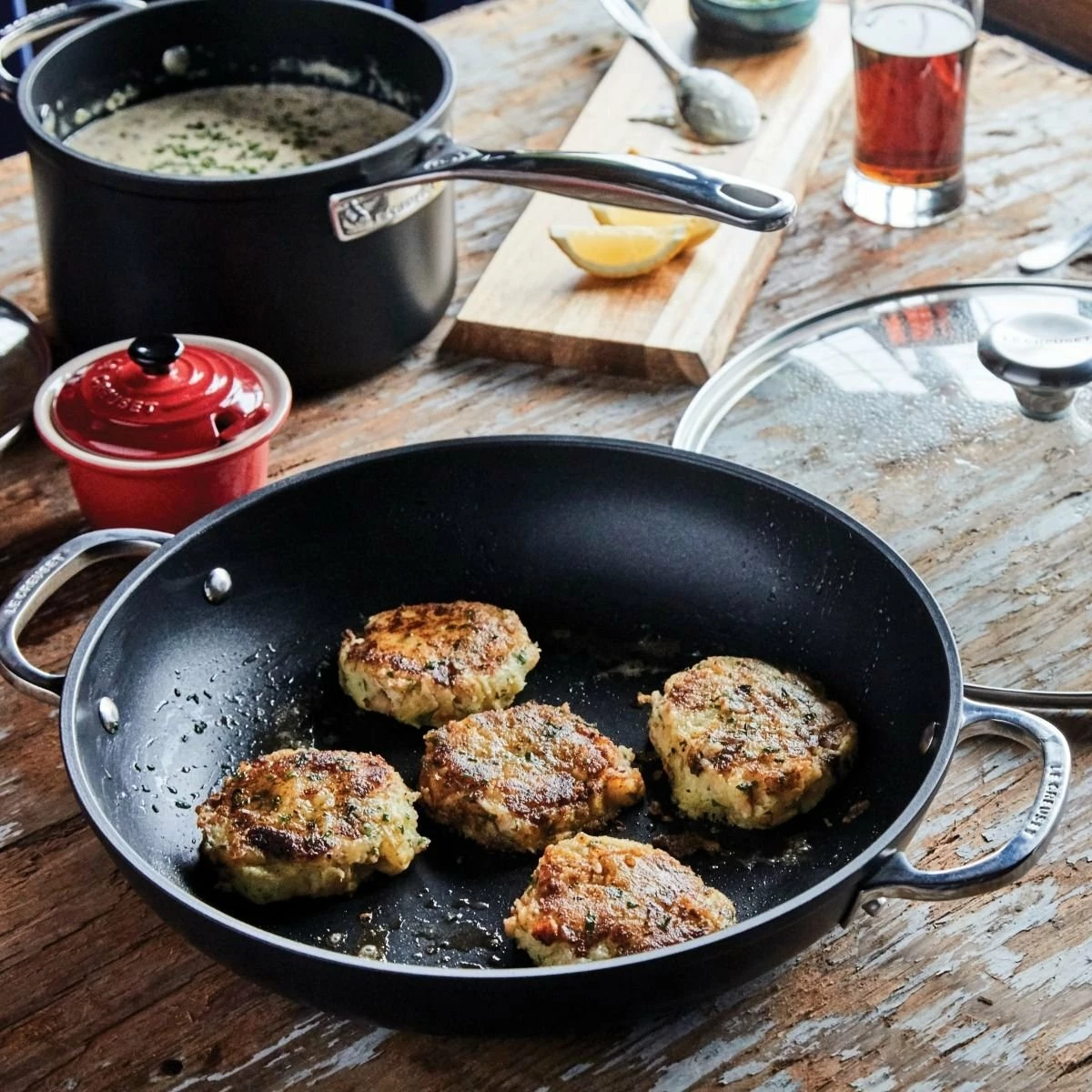 Le Creuset 4 Qt. Shallow Casserole/Braiser With Glass Lid | Toughened Nonstick Pro - Image 5