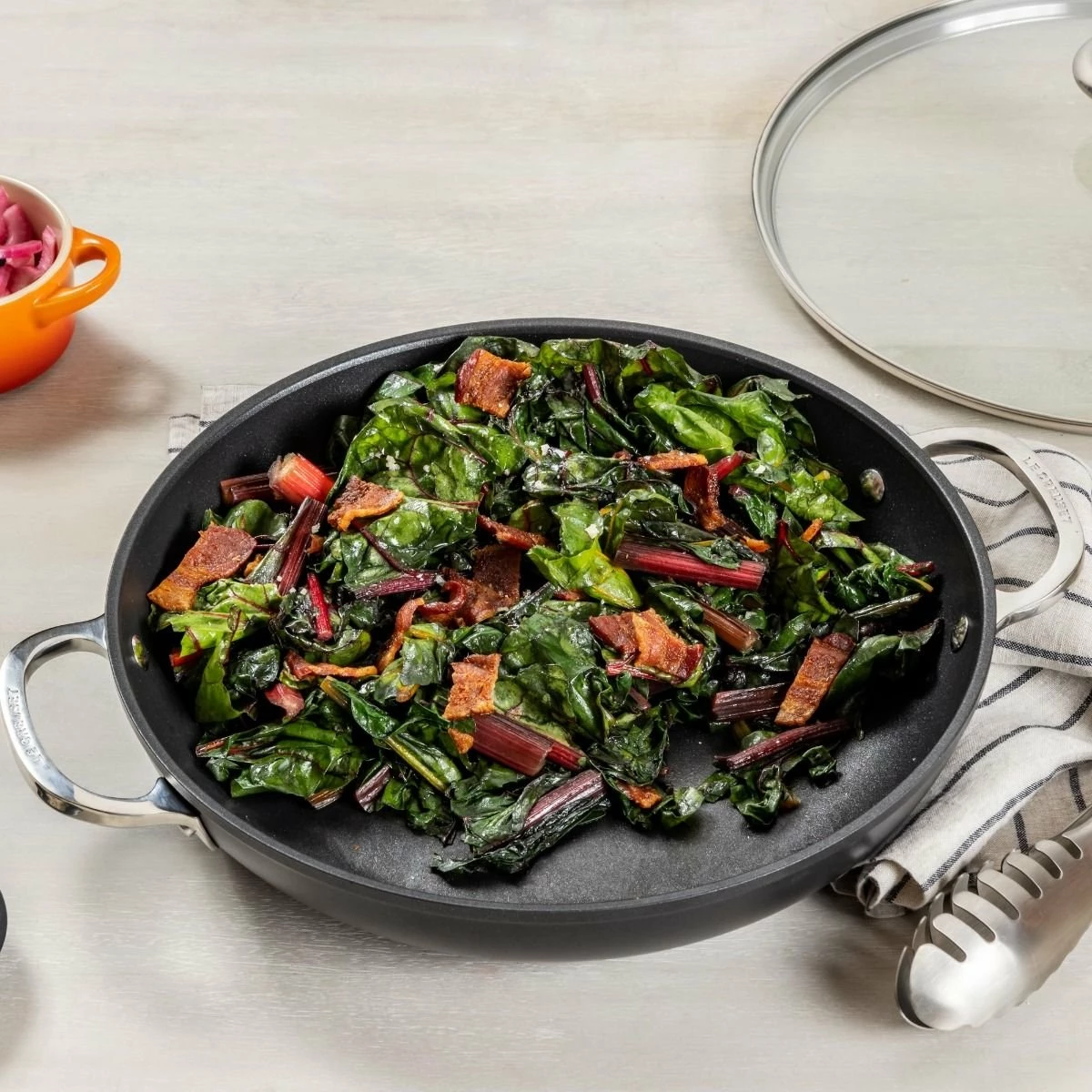 Le Creuset 4 Qt. Shallow Casserole/Braiser With Glass Lid | Toughened Nonstick Pro - Image 6